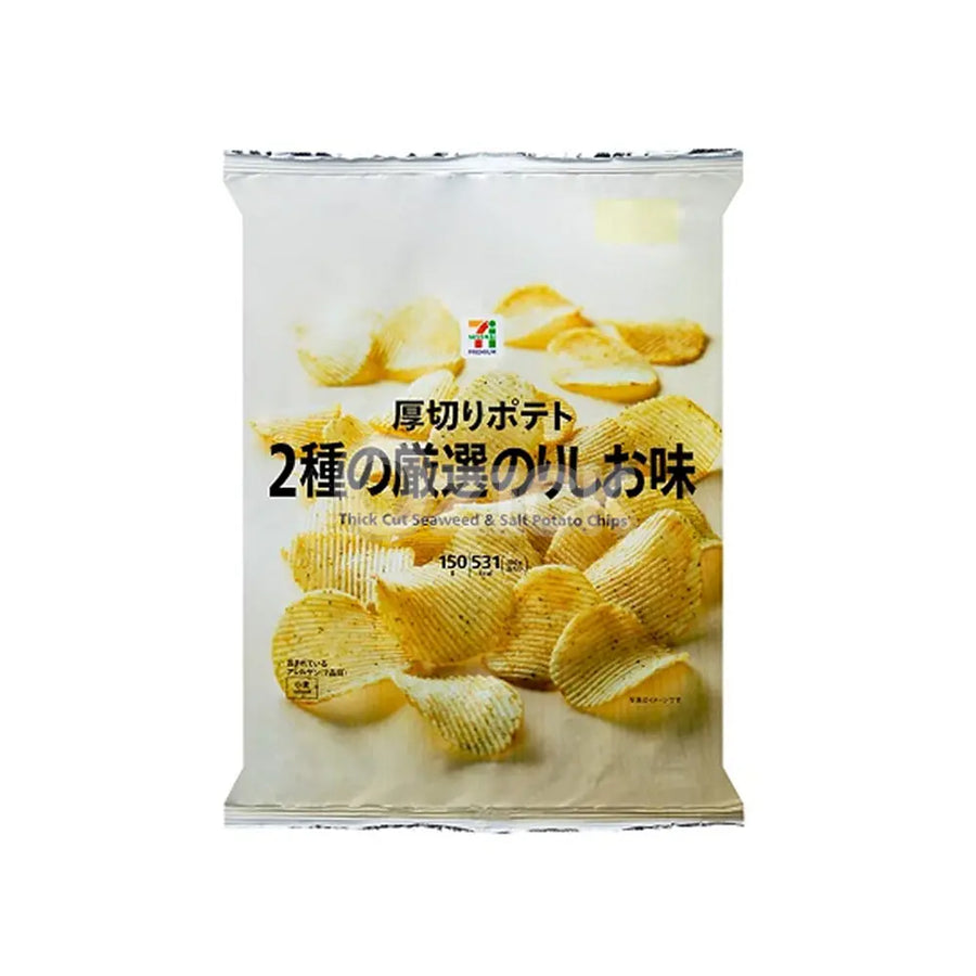 [세븐일레븐] 두껍게 썬 감자 2종의 엄선된 김 소금 맛 150g - 모코몬 일본직구