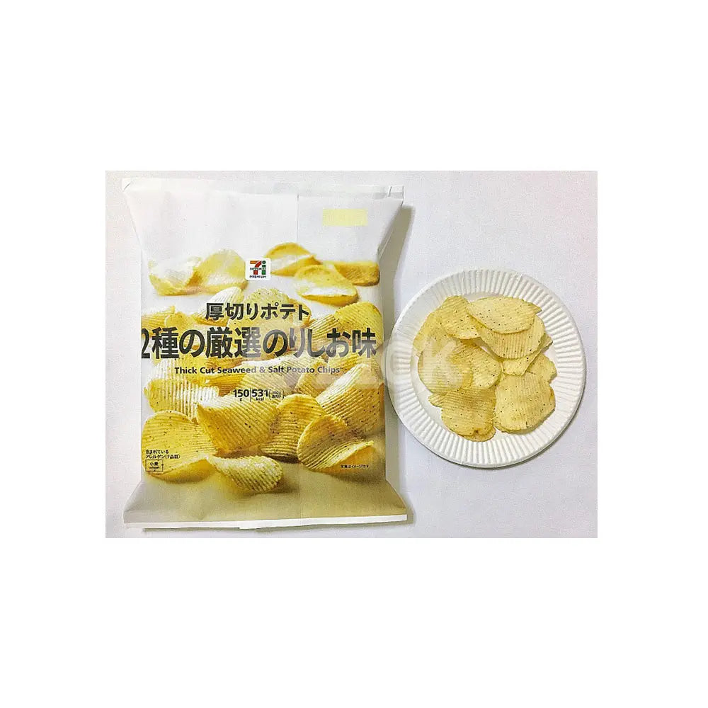 [세븐일레븐] 두껍게 썬 감자 2종의 엄선된 김 소금 맛 150g - 모코몬 일본직구
