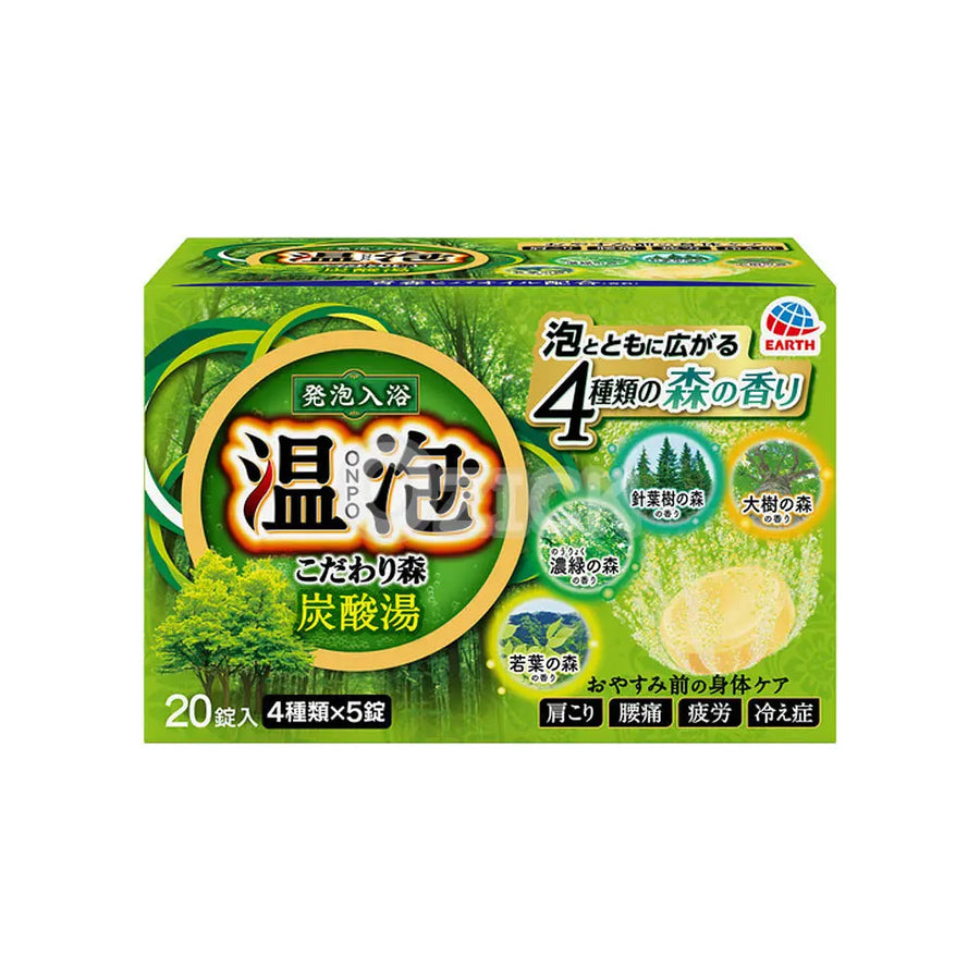 [EARTH CHEMICAL] 온포 ONPO 고집있는 숲 탄산탕 20정입 - 모코몬 일본직구