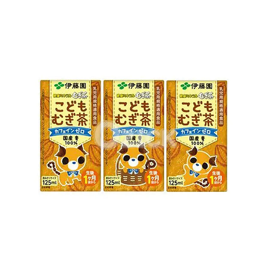 [ITOEN] 건강 미네랄 보리차 어린이 보리차 종이팩 125ml (3개팩) - 모코몬 일본직구