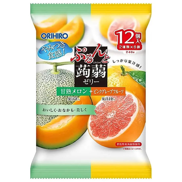 [ORIHIRO] 곤약젤리 10종 모음전 2가지 맛 12개입 - 모코몬 일본직구