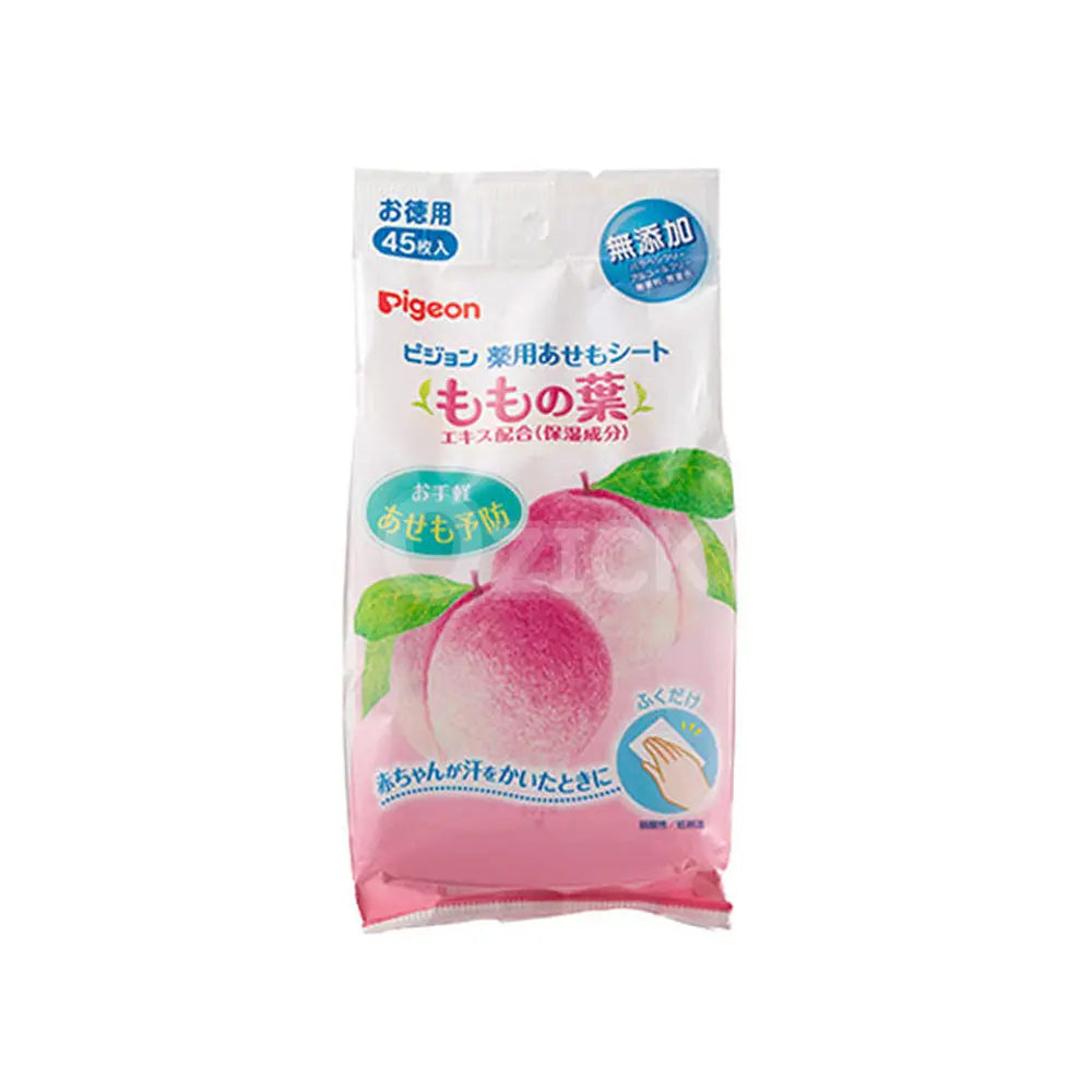[PIGEON] 약용 땀띠 시트 (복숭아 잎) 45매입 - 모코몬 일본직구
