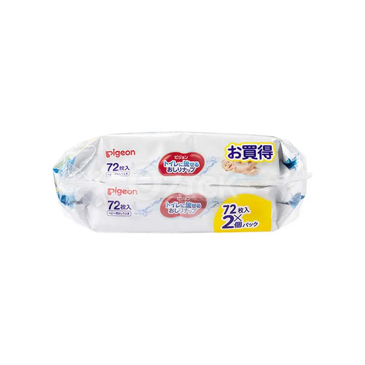 [PIGEON] 변기에 버릴 수 있는 엉덩이냅 72매 2개 팩 - 모코몬 일본직구